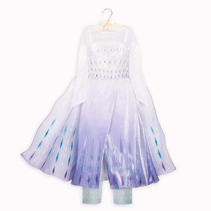 Elsa Costume White Deluxe Dress Girls Size 3 4